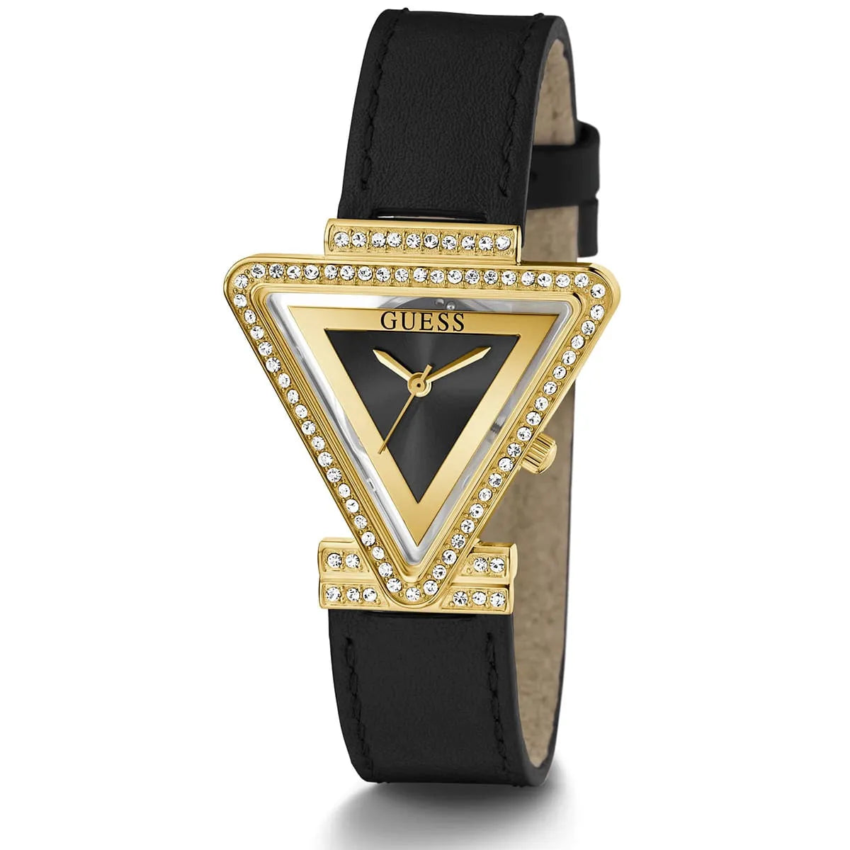 GUESS Black Gold Tone Analog Ladies Watch - GW0504L5