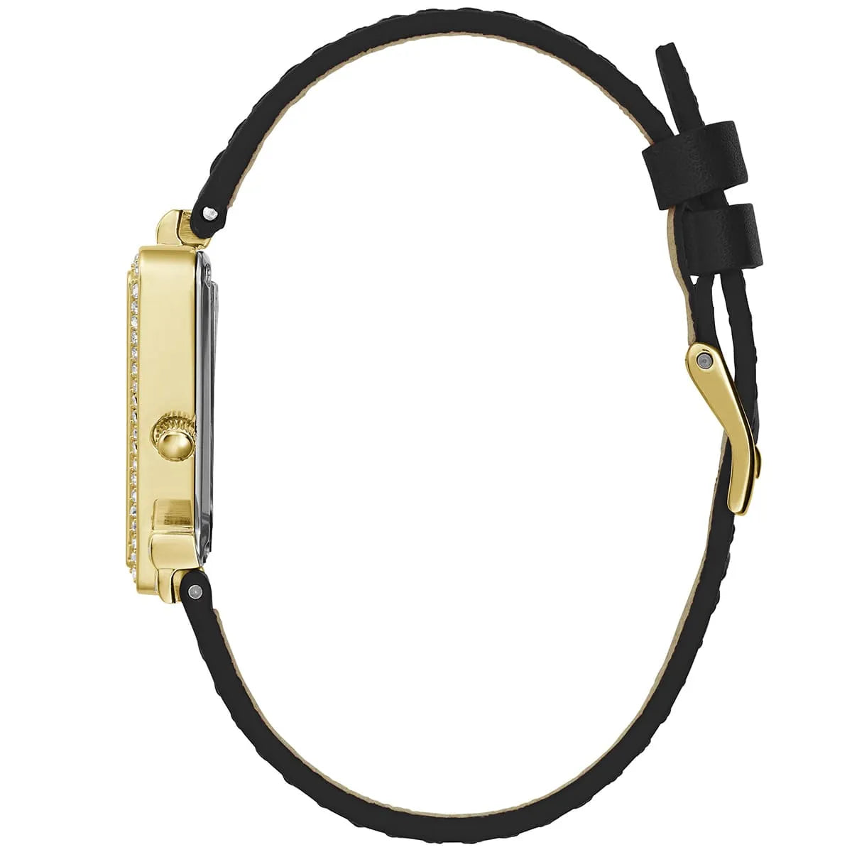 GUESS Black Gold Tone Analog Ladies Watch - GW0504L5