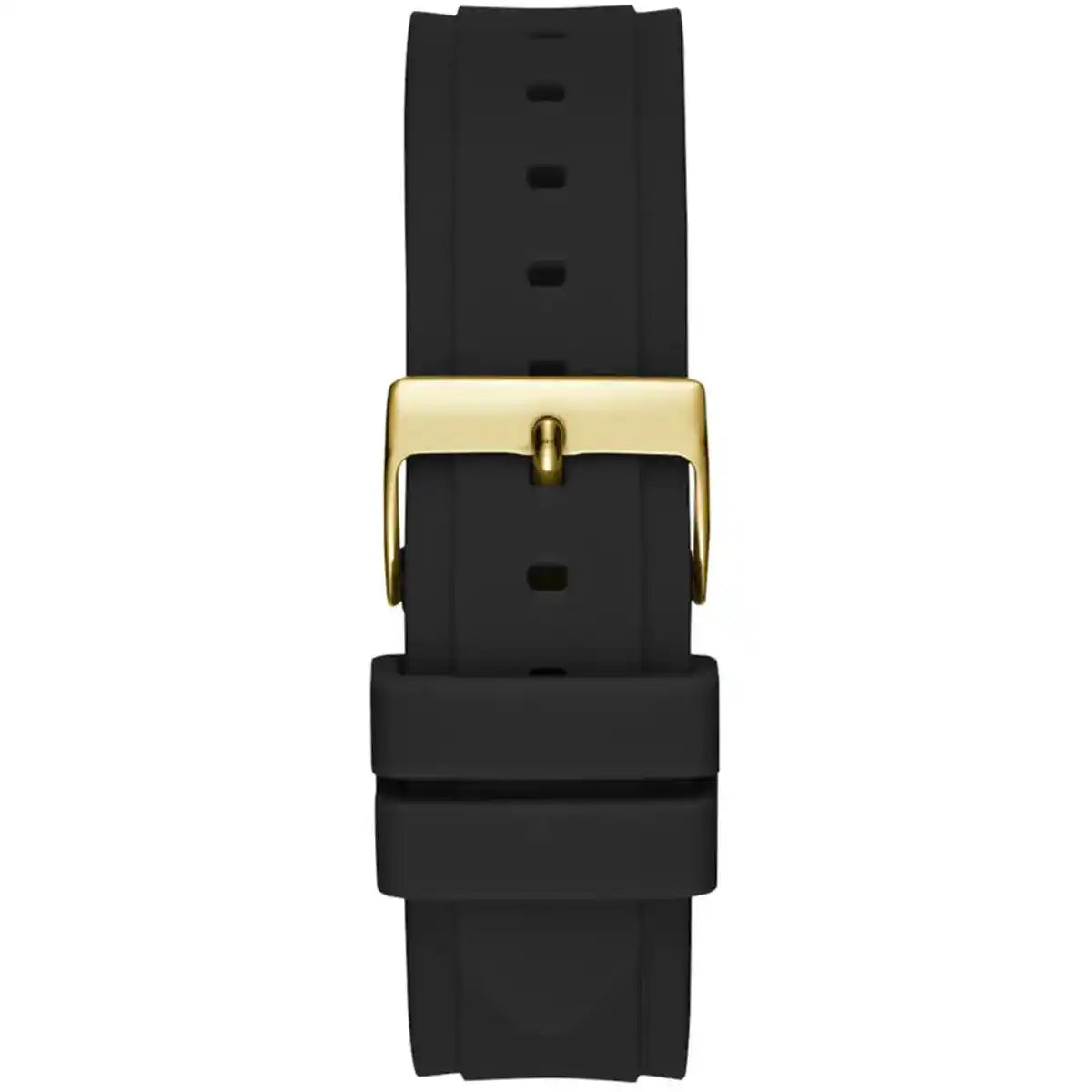 Guess Limelight Crystals Silver Dial Black Rubber Strap Women Watch - GW0519L1