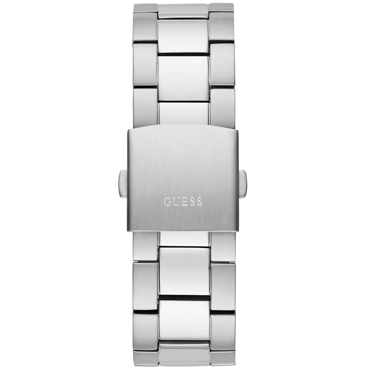 Guess GW0539G1 watch stainless steel metal bracelet and clasp with GUESS branding on case back