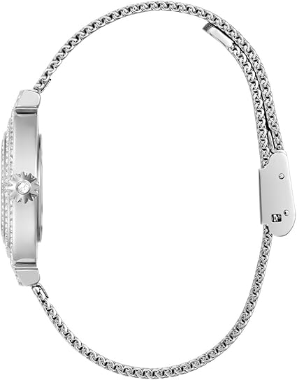 GUESS Dream Silver Crystal Dial Steel Mesh Strap Women's Watch - GW0550L1