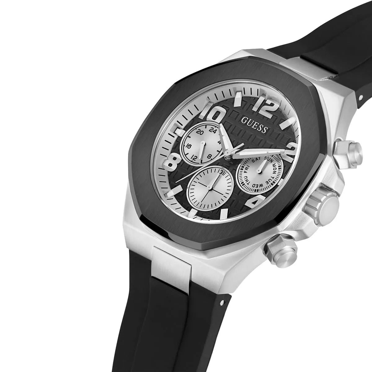 Guess Silver & Black Men's Watch - GW0583G1
