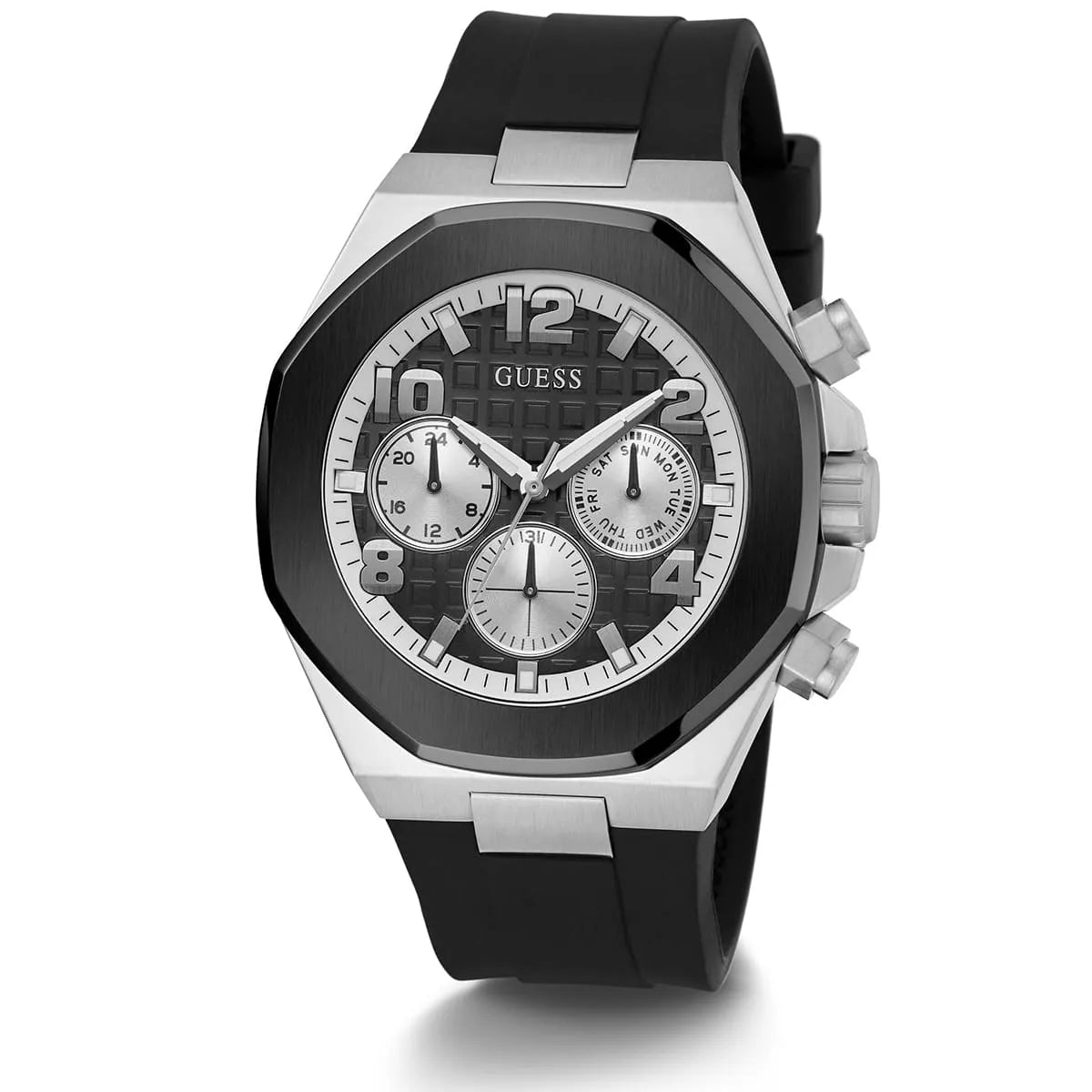 Guess Silver & Black Men's Watch - GW0583G1