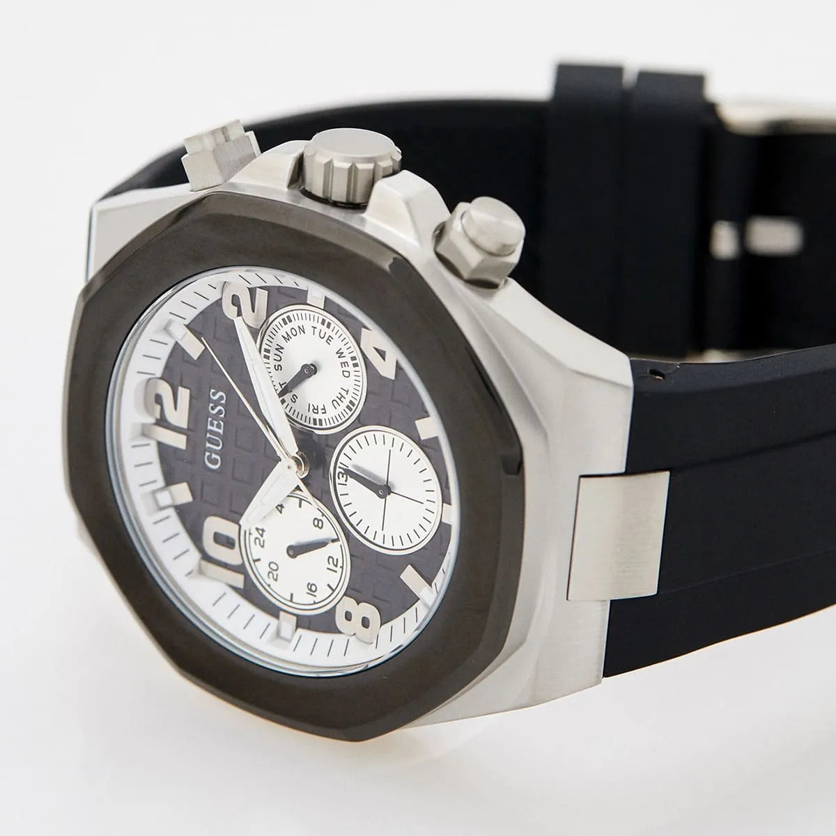 Guess Silver & Black Men's Watch - GW0583G1