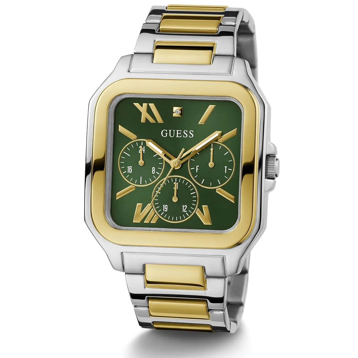 GUESS Multi-Tone Square Multifunction Men's Watch - GW0631G1