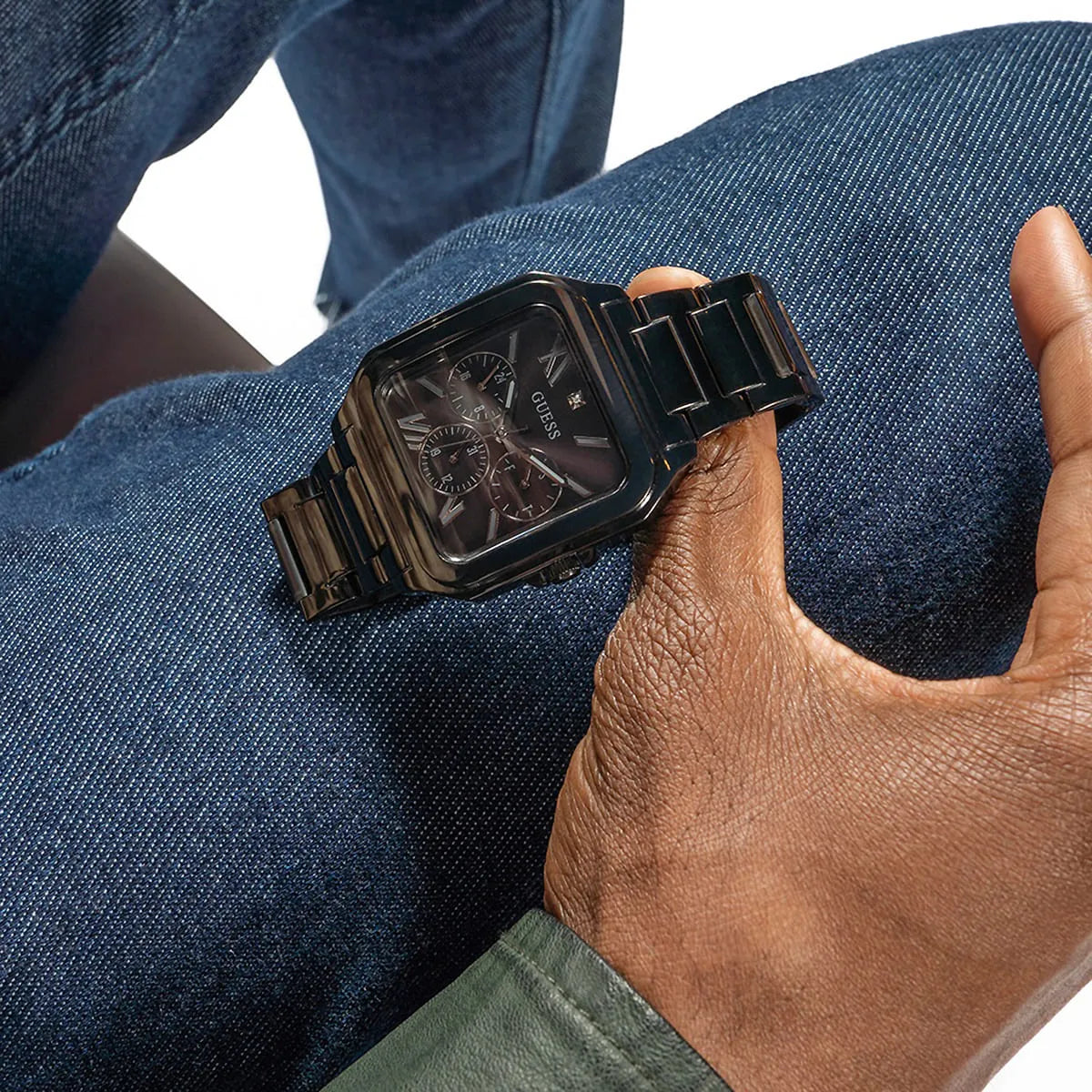Guess Black Square Dial Multi-function Men Watch - GW0631G2