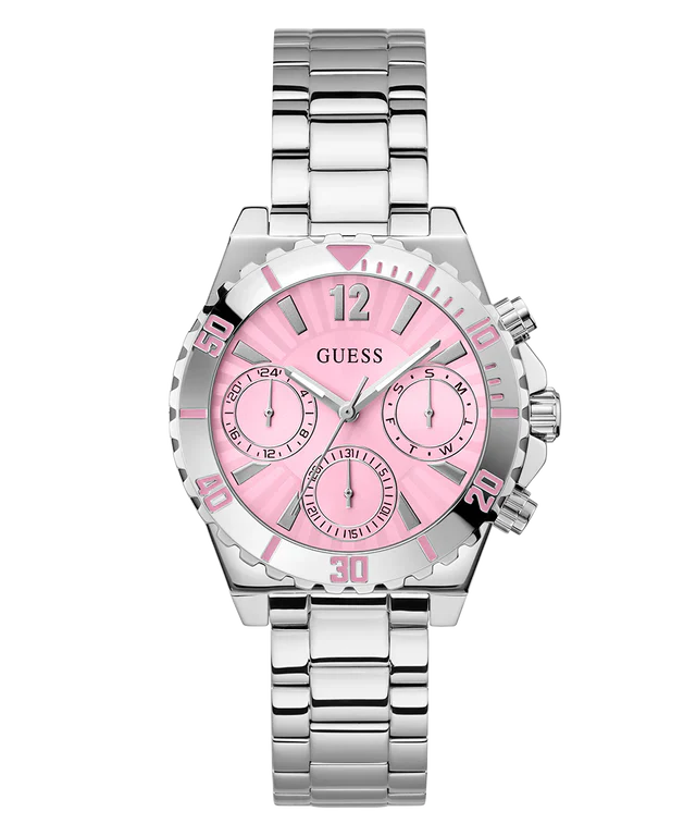 GUESS Silver Tone Multi-function Ladies Watch - GW0696L1