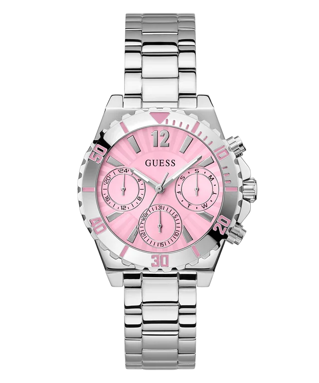 GUESS Silver Tone Multi-function Ladies Watch - GW0696L1