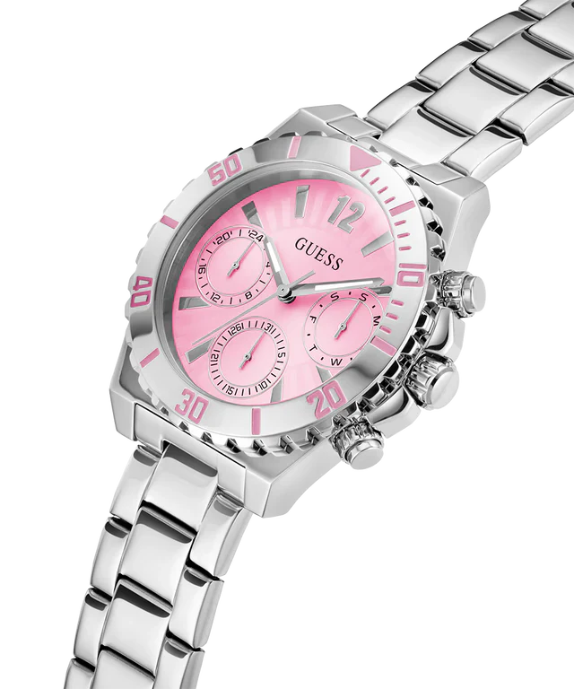 GUESS Silver Tone Multi-function Ladies Watch - GW0696L1