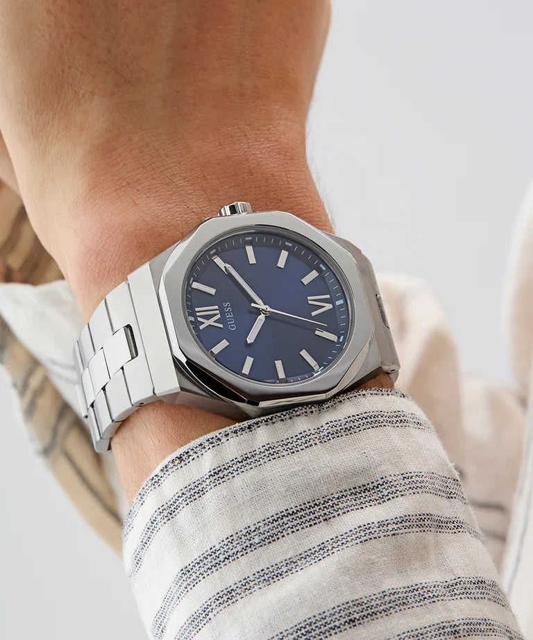GUESS Silver Tone Analog Mens Watch - GW0849G1