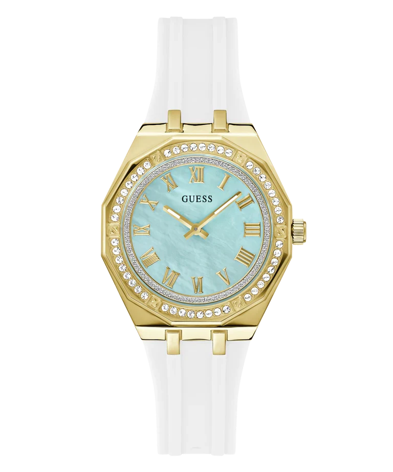 GUESS White Gold Tone Analog Ladies Watch - GW0872L1
