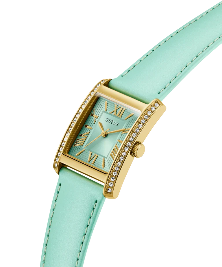 GUESS Green Gold Tone Analog Ladies Watch - GW0875L1