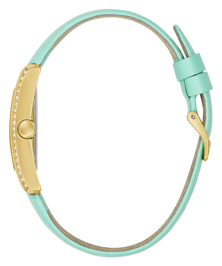 GUESS Green Gold Tone Analog Ladies Watch - GW0875L1
