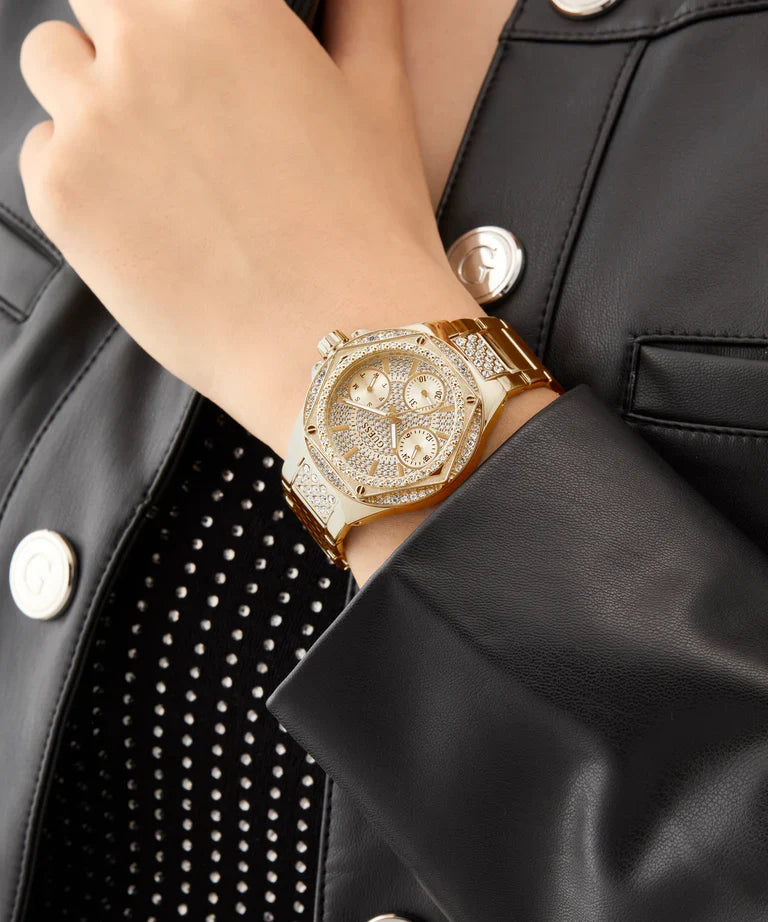 GUESS Gold Tone Multi-function Ladies Watch - GW0878L2