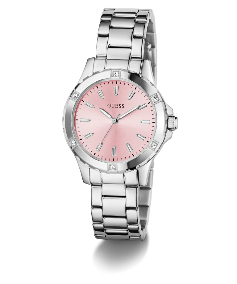 GUESS Silver Tone Analog Ladies Watch - GW0948L7