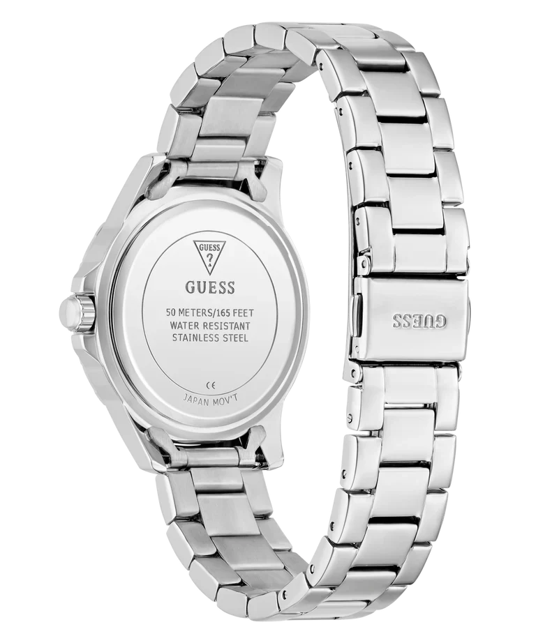 GUESS Silver Tone Analog Ladies Watch - GW0948L7