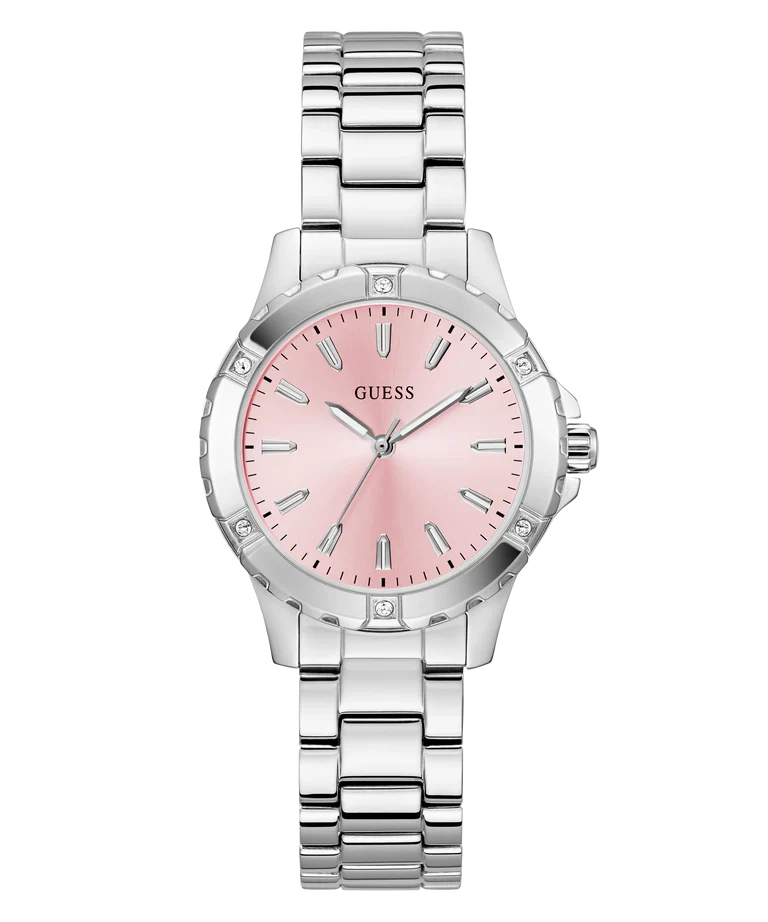 GUESS Silver Tone Analog Ladies Watch - GW0948L7