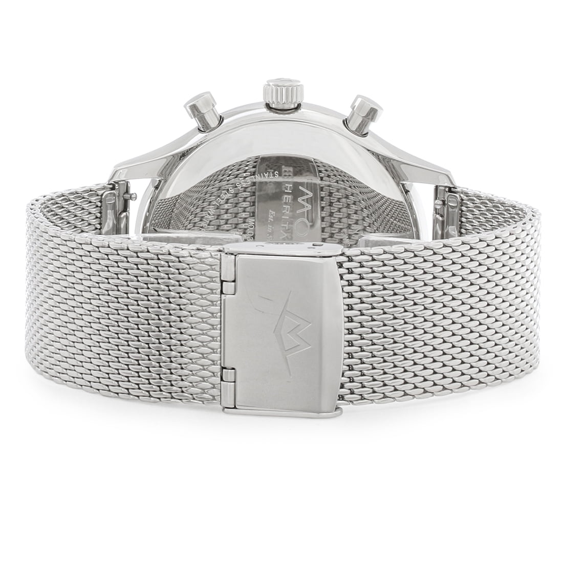Heritage Calendoplan Stainless Steel Black Dial Men's Watch - 3650097