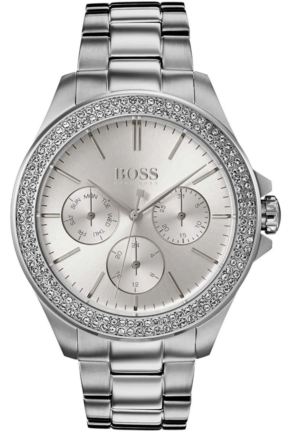 Hugo Boss Crystal Silver Analogue Women's Watch 1502442