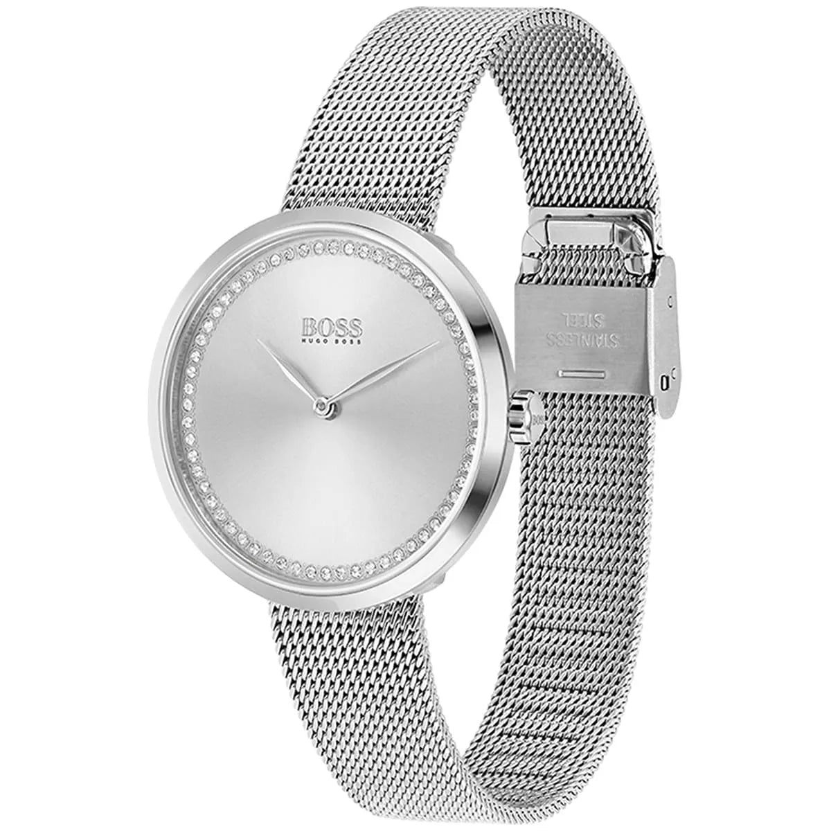Hugo Boss Stainless Steel Analog Silver Dial Women's Watch - 1502546
