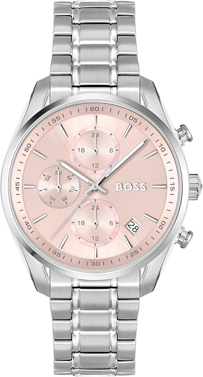 Hugo Boss Stainless Steel Pink MOP Dial Multi-function Women's Watch - 1502765