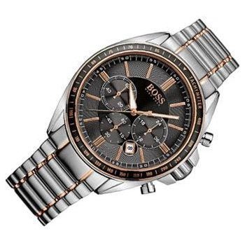 Hugo Boss 1513094 chronograph watch displayed on wrist with two-tone bracelet