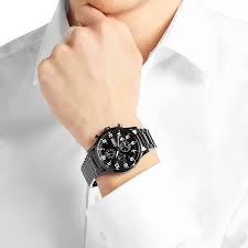 Hugo Boss Chronograph Grand Central Black Leather Strap Men's Watch 1513180