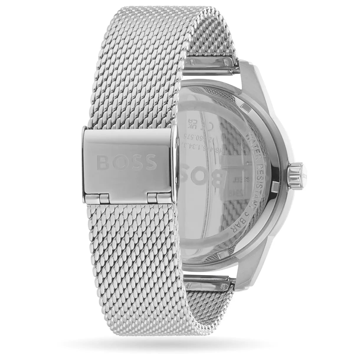 Hugo Boss Mesh Steel Black Dial Multi-function Men's Watch - 1513961