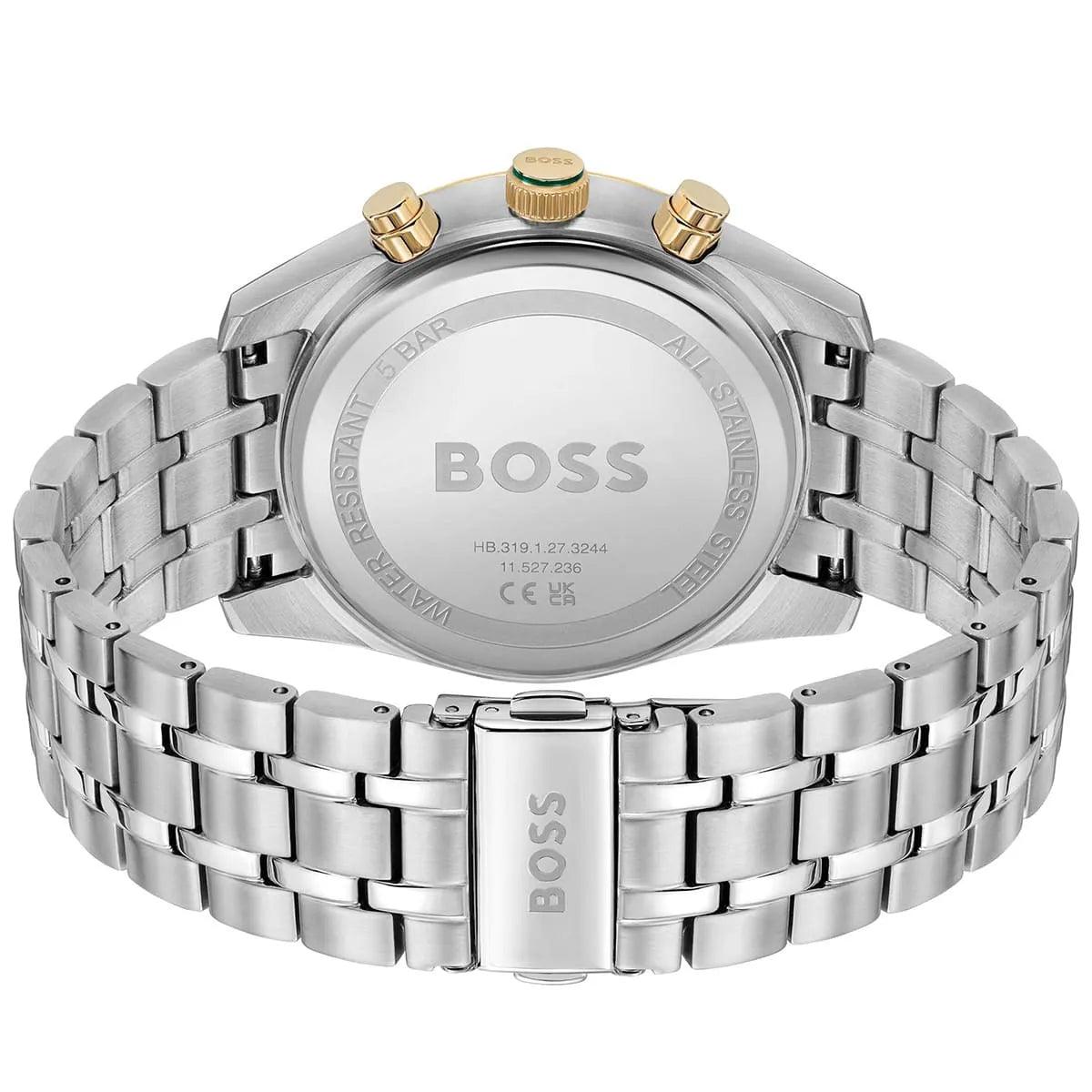 Hugo Boss Stainless Steel Green Dial Chronograph Men's Watch - 1514195