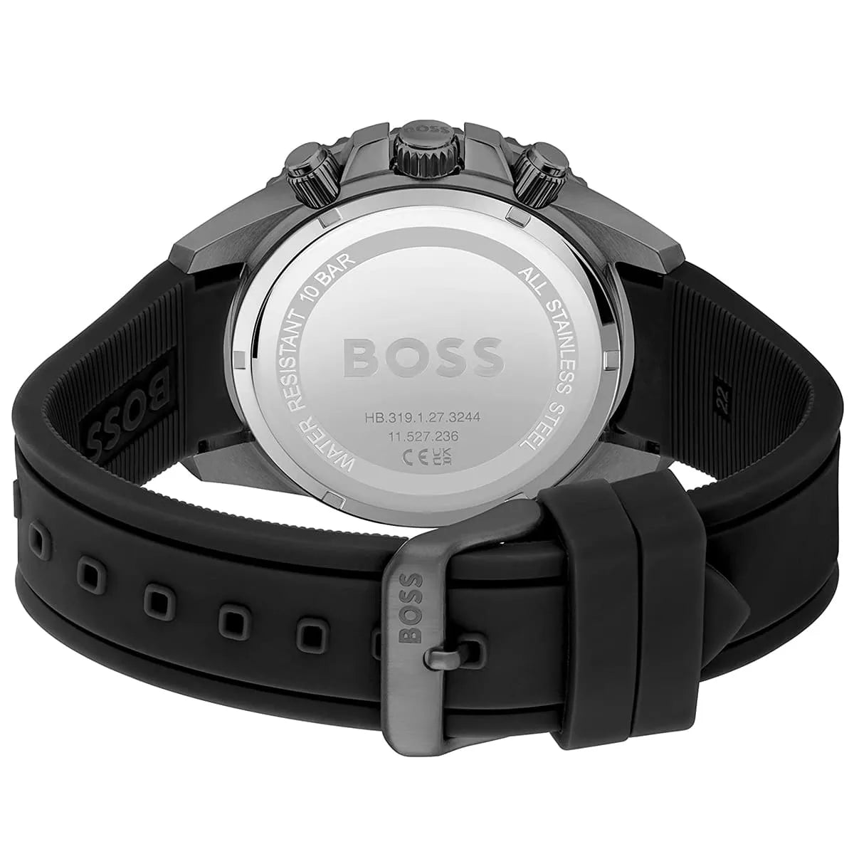 Hugo Boss Admiral watch caseback with serial number and specifications engraved