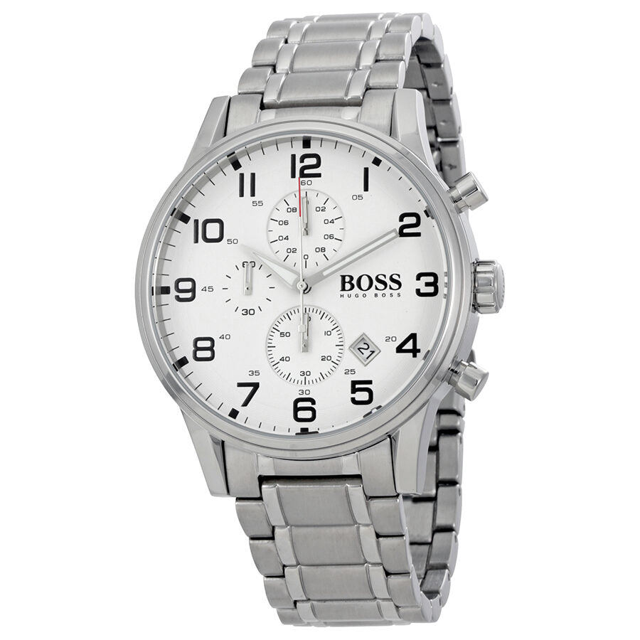 Hugo Boss Aeroliner Chronograph White Dial Men's Watch 1513182