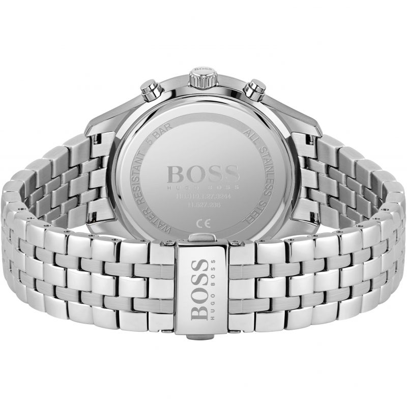 Hugo Boss Associate watch caseback showing BOSS branding and engraved specifications