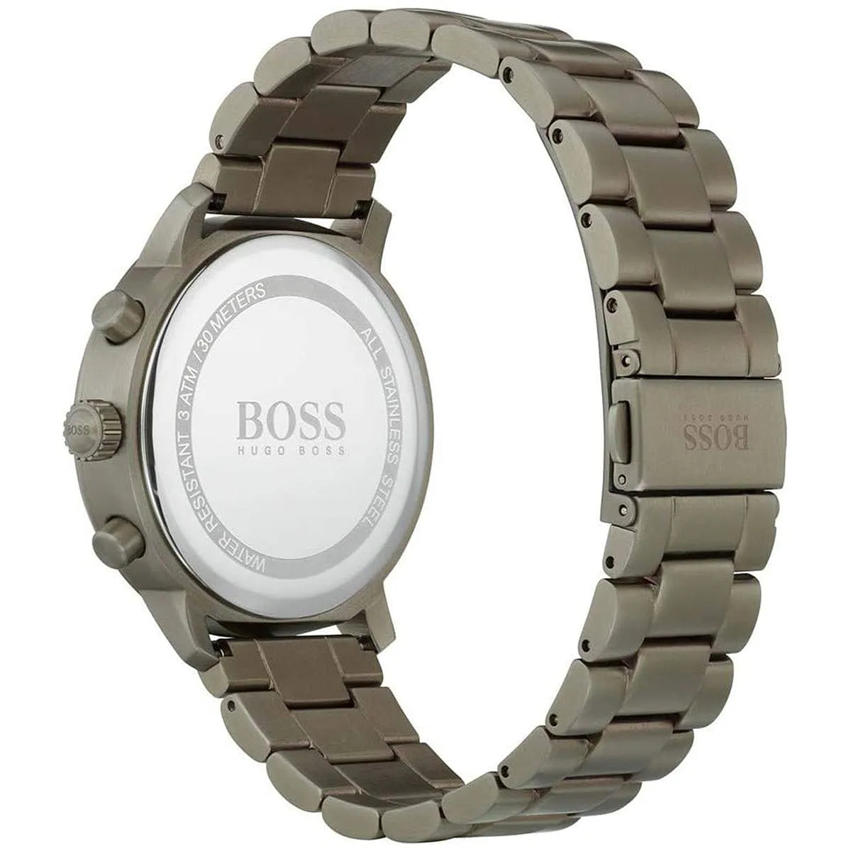 Hugo Boss Attitude Green Dial Green Steel Strap Watch for Men - 1513610