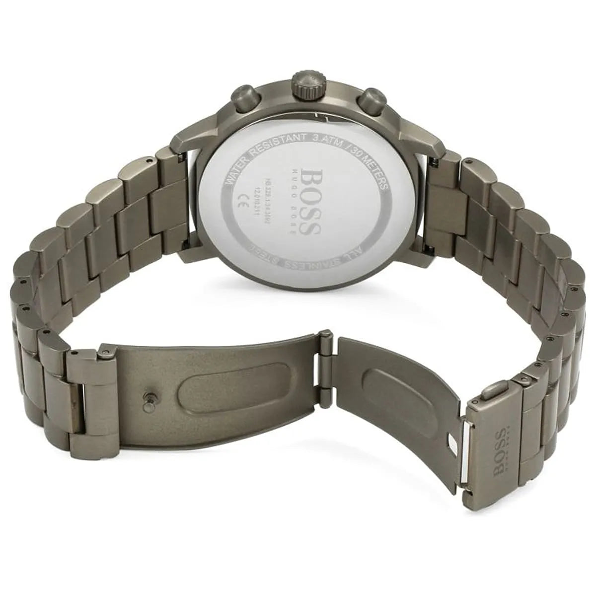 Hugo Boss Attitude Green Dial Green Steel Strap Watch for Men - 1513610