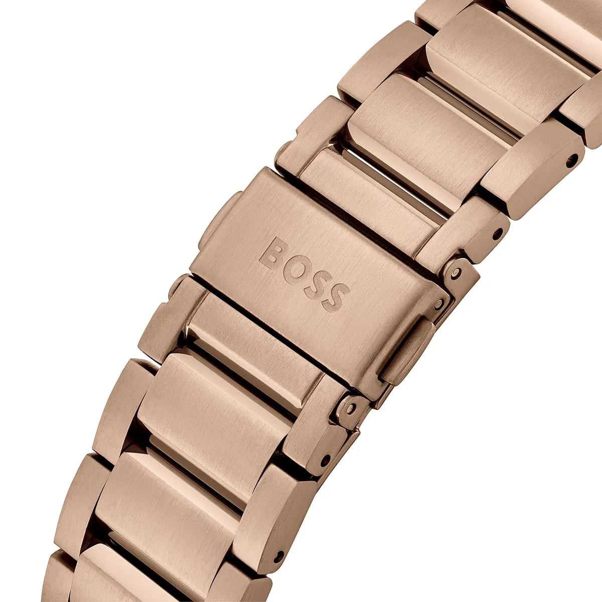 Hugo Boss Center Court Chronograph 44mm Black Dial Beige Gold IP Steel Bracelet Men's Watch – 1514027