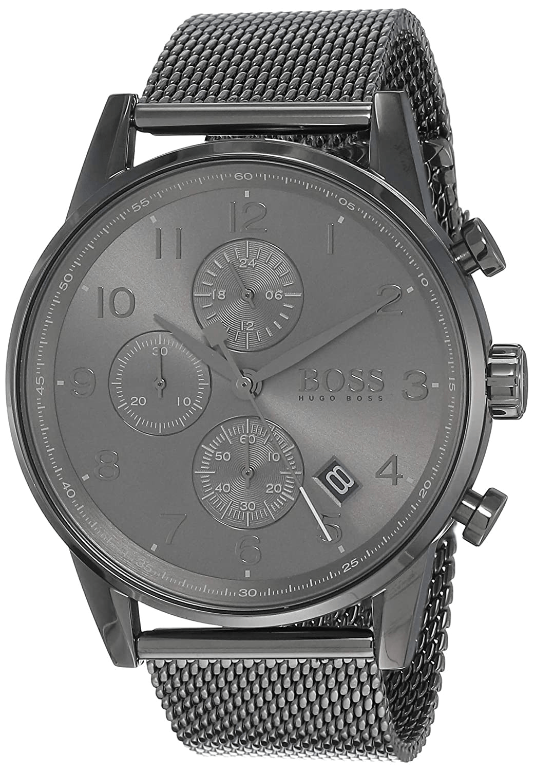 Higo Boss Chronograph SYDNEY Black Leather Strap Men's Watch 1513674