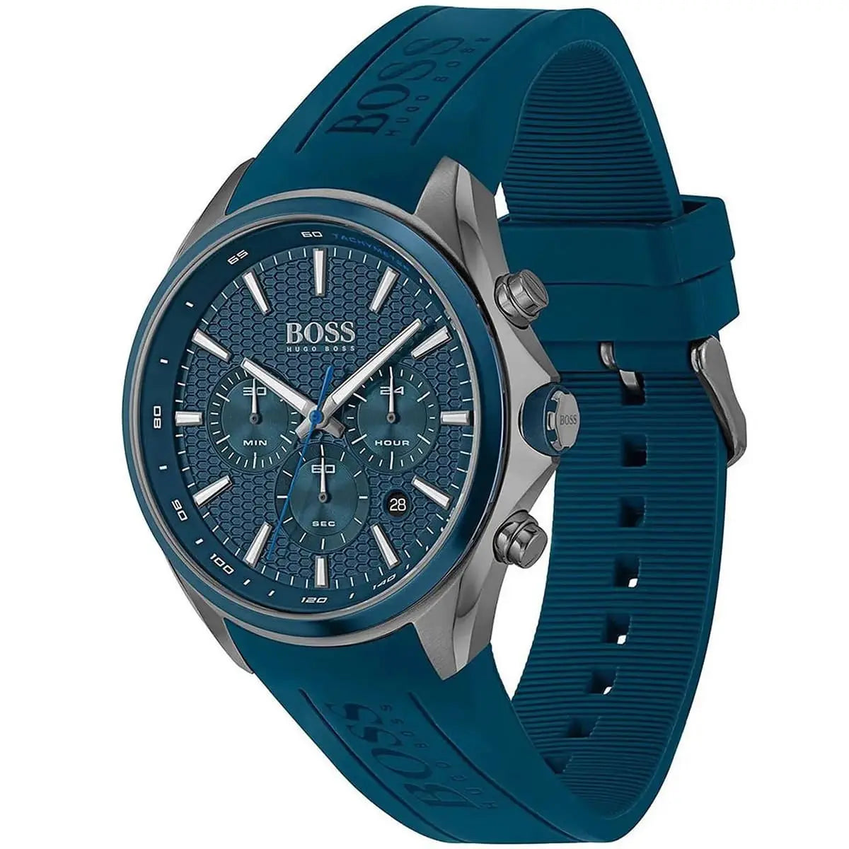 Hugo Boss Distinct Blue Silicone Strap Chronograph Men'sWatch- 1513856