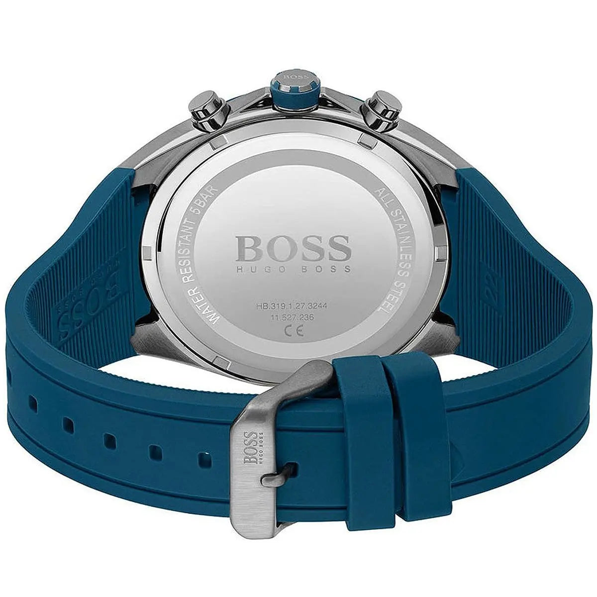 Hugo Boss Distinct Blue Silicone Strap Chronograph Men'sWatch- 1513856