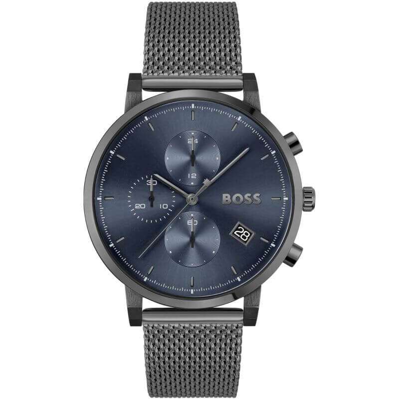 Hugo Boss Integrity Chronograph Grey PVD Mesh Bracelet Watch - 1513934