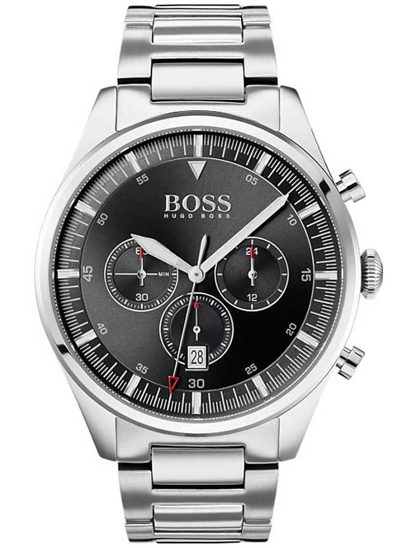 Hugo Boss Pioneer Silver Stainless Steel Men's Watch 1513712