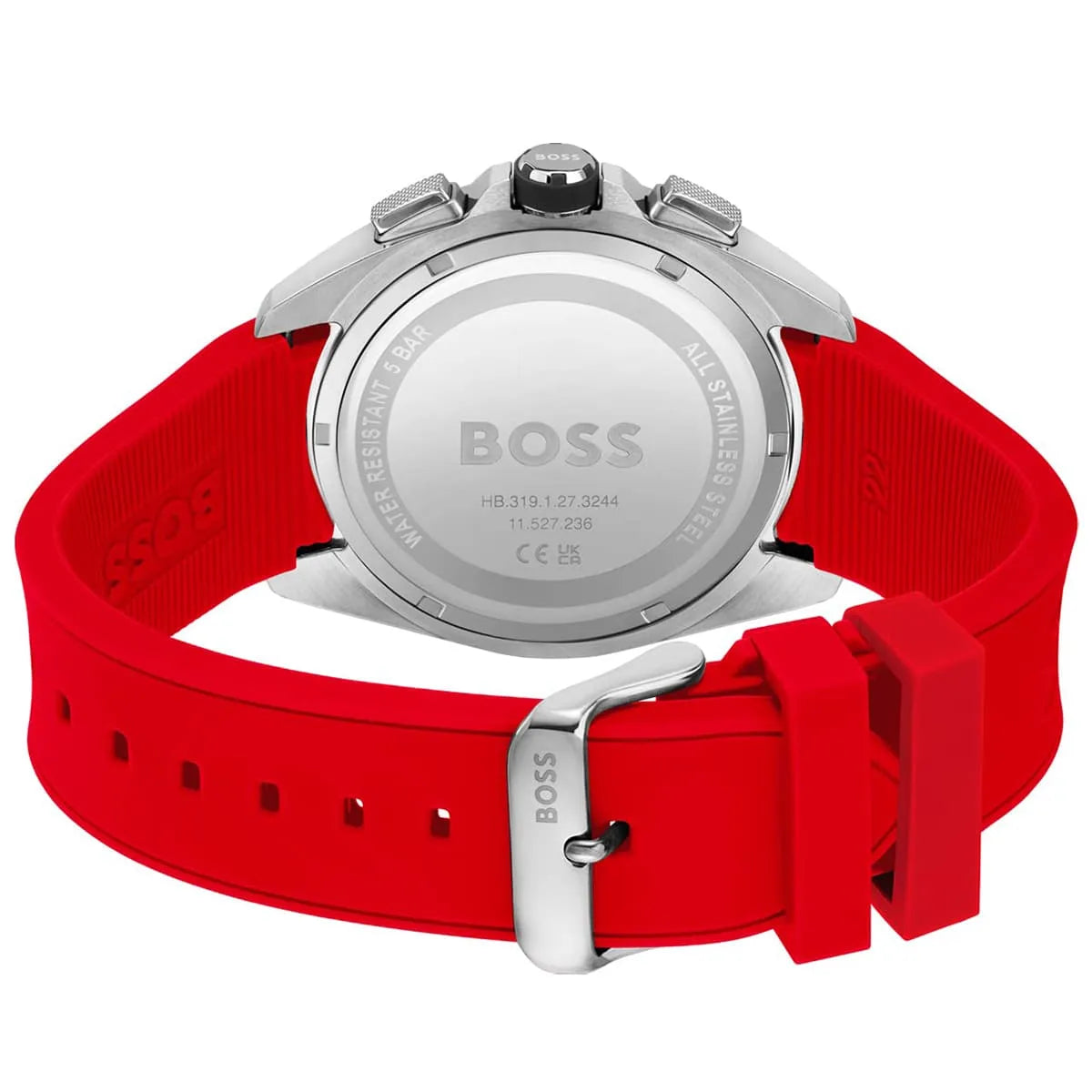 Hugo Boss Men's Chronograph PIONEER Black Leather Strap Watch 1513959