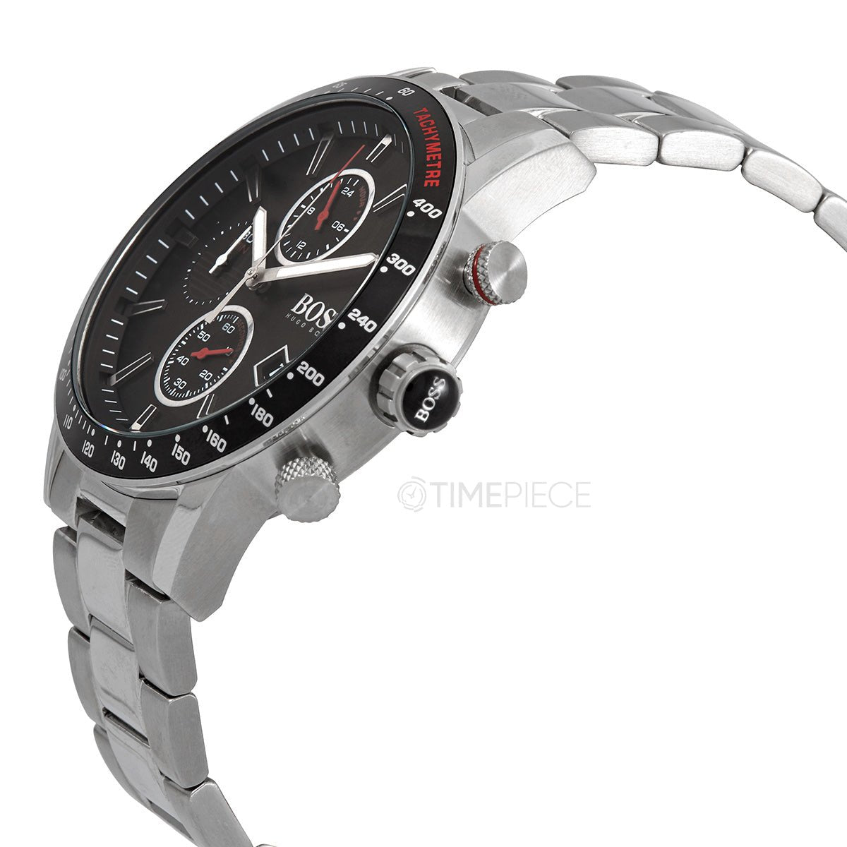 Hugo Boss Rafale 1513509 men's chronograph watch with black dial worn on wrist