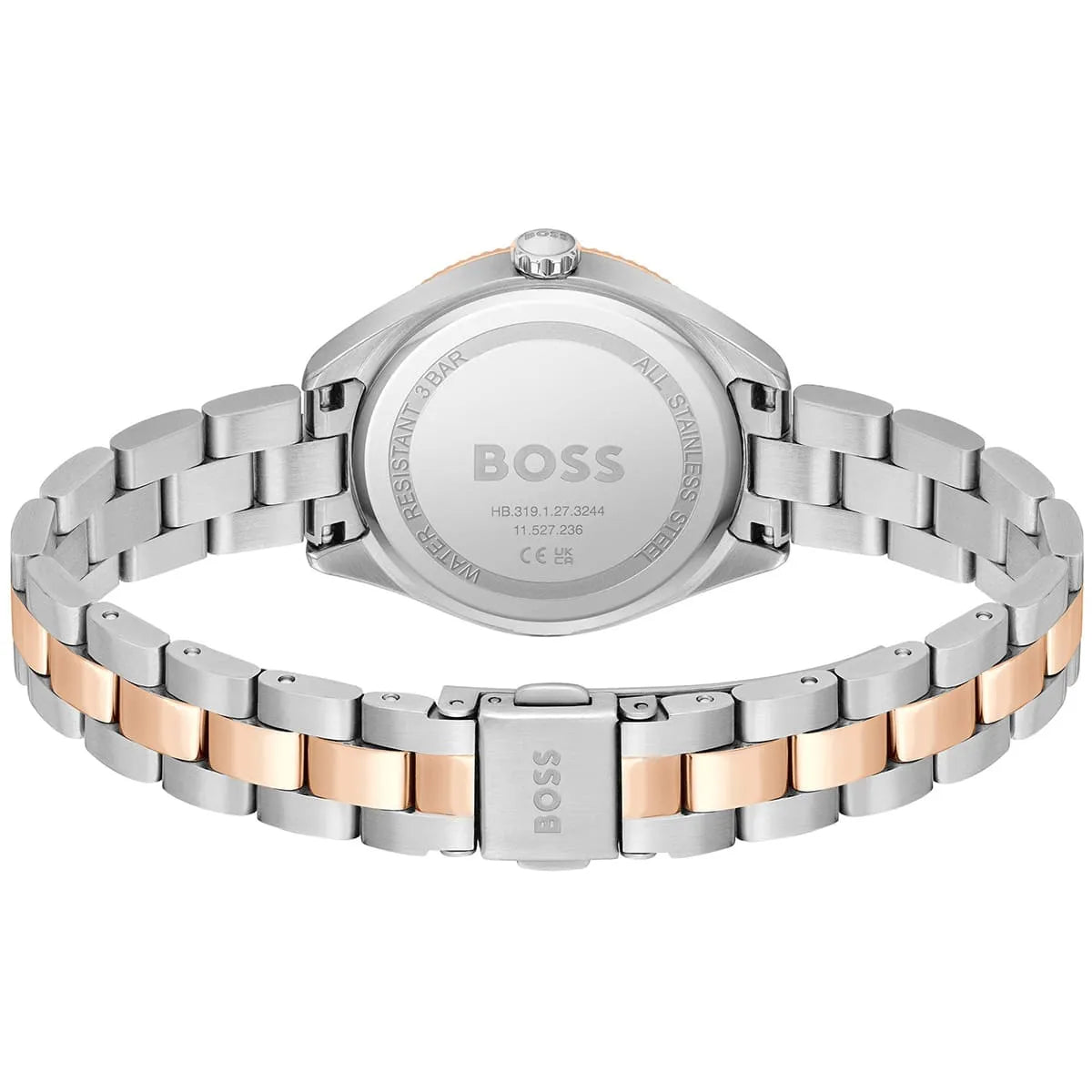 Hugo Boss Sage Rose Gold Tone Stainless Steel Quartz 32mm Ladies Watch 1502727