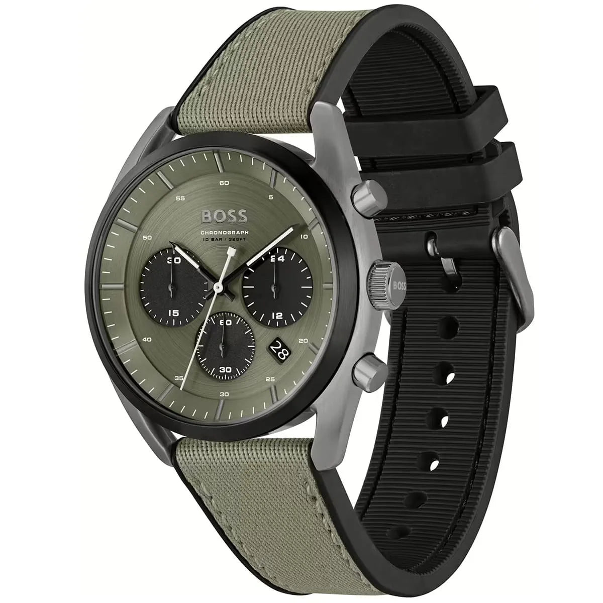 Hugo Boss TOP OLIVE GREEN DIAL SILICONE STRAP MEN'S WATCH 1514092