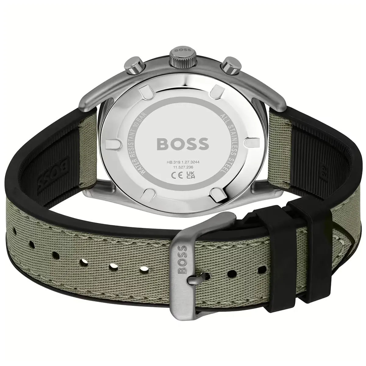 Hugo Boss TOP OLIVE GREEN DIAL SILICONE STRAP MEN'S WATCH 1514092