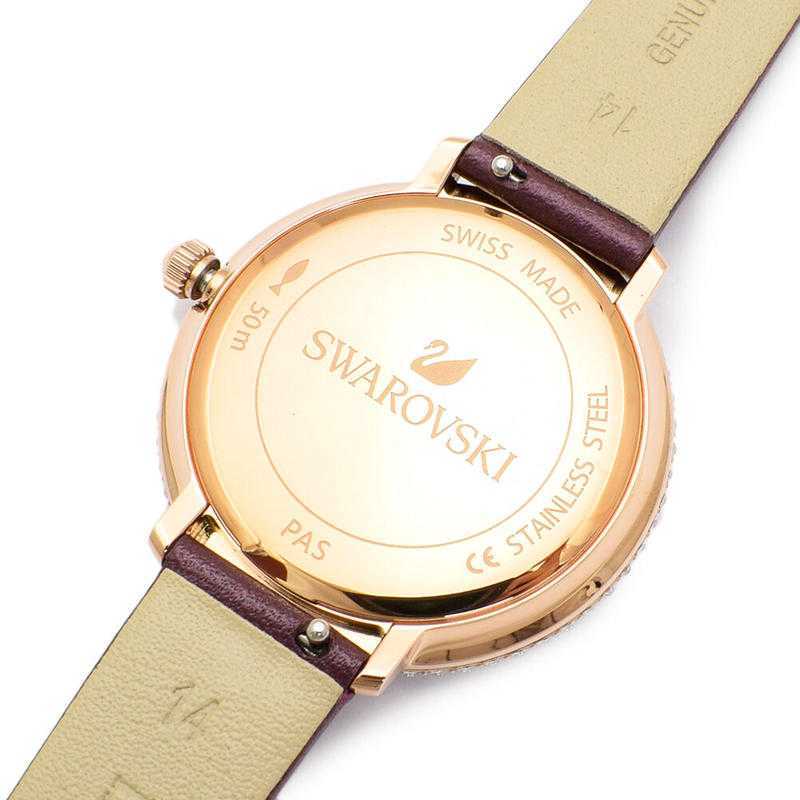 Swarovski Crystal Frost Leather Strap Women's Watch 5484064