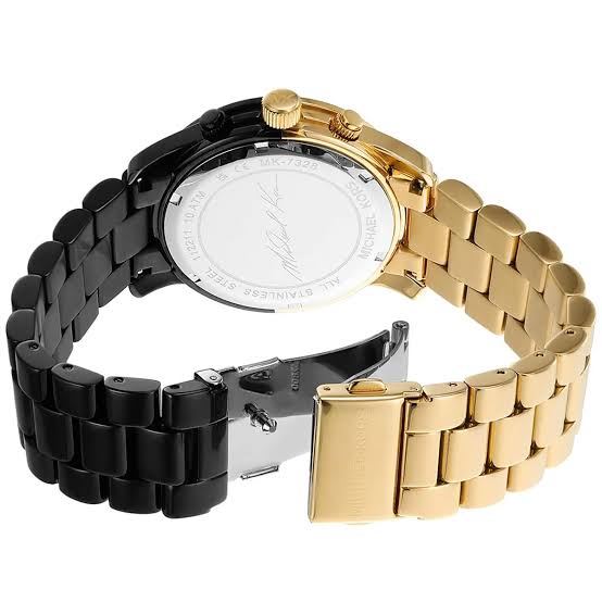 Michael Kors Runway Gold & Black Tone Watch MK7328