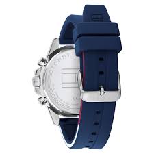 Tommy Hilfiger Mason Blue Dial Blue Rubber Strap Watch for Men - 1791791