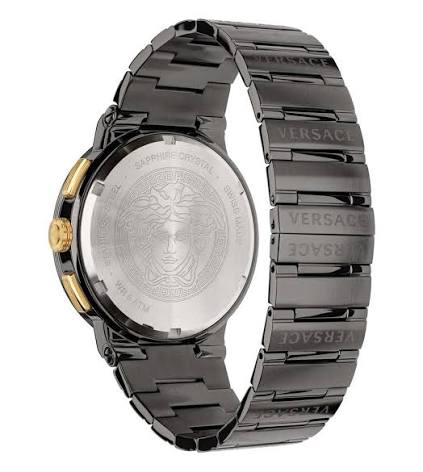 Versace Greca Logo Chronograph Quartz Grey Dial Men's Watch VEZ900521