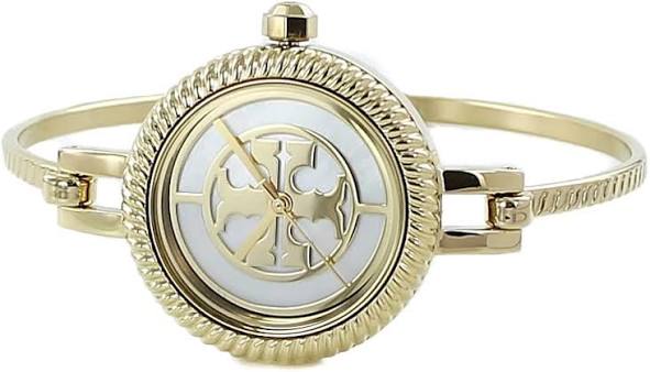Tory Burch Reva Gold Stainless Steel Bangle Strap Women Watches TBW4029